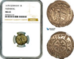 AL881, Germany, Nuremberg, 1 Kreuzer 1678, Silver, NGC MS65