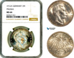 AL883, Germany, Prussia, Wilhelm II, 3 Mark 1912 A, Berlin Mint, Silver, NGC MS64