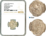 AL912, Poland, Sigismund III, 3 Groschen (Trojak) 1595, Fraustadt (Wschowa) Mint, Silver, Mint error, NGC AU Details
