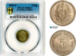 AL993, Germany, Wilhelm I, 5 Pfennig 1876 C, Frankfurt am Main Mint, PCGS MS64