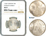 AM033, Germany, Third Reich, 5 Reichsmark 1934 A, Berlin Mint, Silver, Potsdam Church, NGC MS63