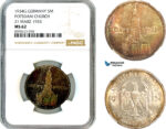 AM034, Germany, Third Reich, 5 Reichsmark 1934 G, Karlsruhe Mint, Silver, Potsdam Church - 21 Marz 1933, NGC MS62