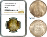 AM040, Germany, Third Reich, 5 Reichsmark 1935 A, Berlin Mint, Silver, Potsdam Church, NGC MS64