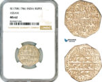 AM055, India, Assam, Gaurinath Singha, 1 Rupee SE 1708 (1786), Silver, NGC MS62, Top Pop!