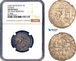 AM290, Switzerland, Geneva, 3 Sols 1565, Silver, NGC AU Details