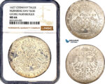AM295, Germany, Nurnberg, Georg Nurnberger, Taler 1627, Nurnberg Mint, Silver, DAV-5636, NGC MS64, Top Pop!