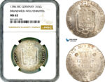 AM298, Germany, Brunswick-Wolfenbüttel, Karl II Wilhelm Ferdinand, 16 Gute Groschen 1786 MC, Braunschweig Mint, Silver, NGC MS62