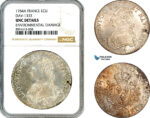 AM340, France, Louis XVI, Ecu 1784 A, Paris Mint, Silver, DAV-1333, NGC UNC Details